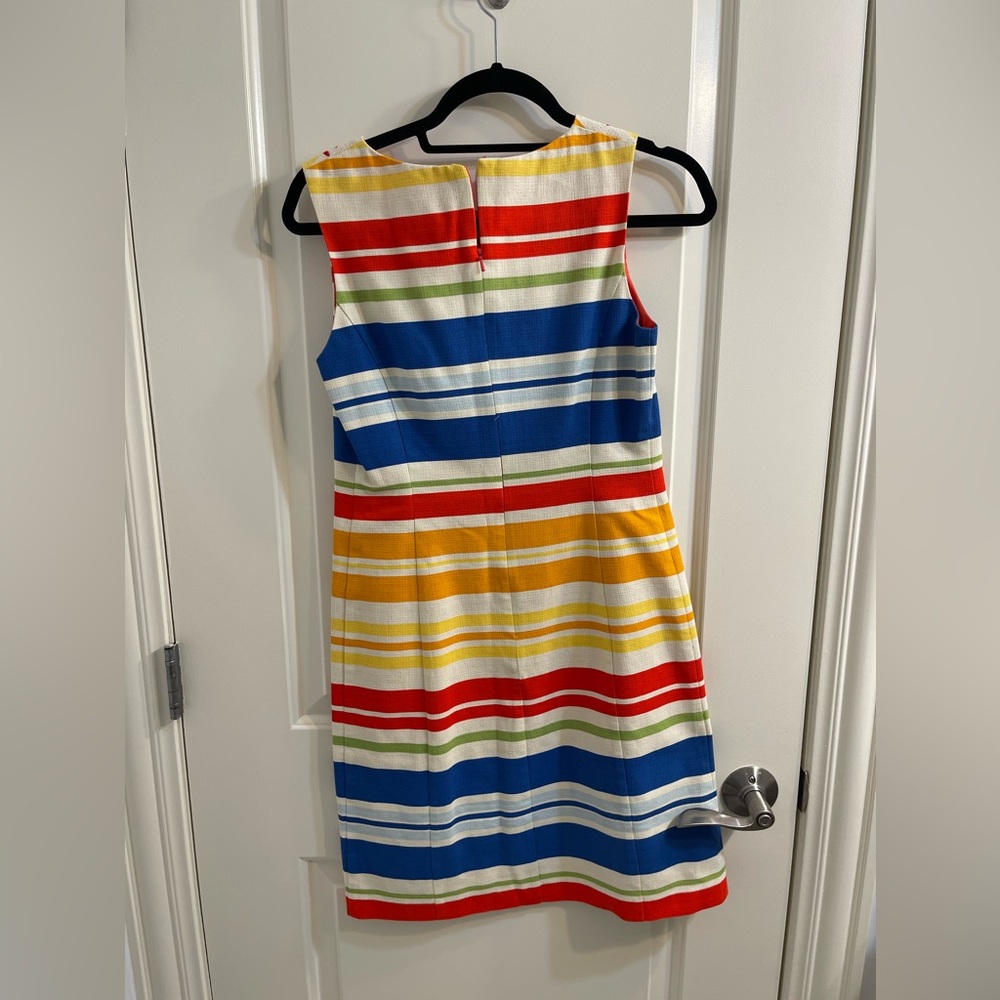 Anthropologie Tabitha Rainbow Stripe Embroidered Dress Size 2 - Picture 3 of 5